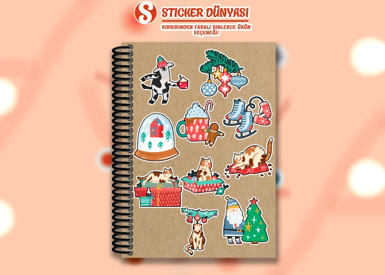 Yılbaşı Yeniyıl Temalı Sticker Koleksiyonu (Yılbaşı2) görsel 3